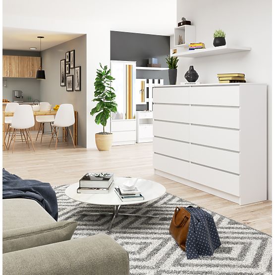 COMODĂ K160 10SZ CLP PK ALBĂ