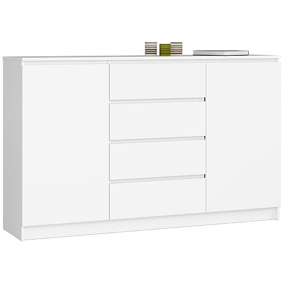 COMODĂ K160 2D 4SZ CLP PK ALBĂ
