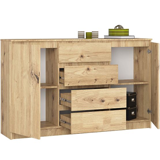 COMODĂ K160 2D 4SZ CLP PK STEJAR ARTISAN