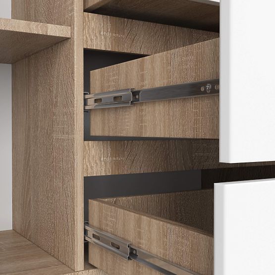 COMODĂ K160 2D 4SZ CLP PK STEJAR SONOMA / ALB