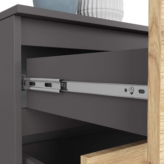 COMODĂ K160 4SZ CLP PK GRAFIT GRI / STEJAR ARTISAN