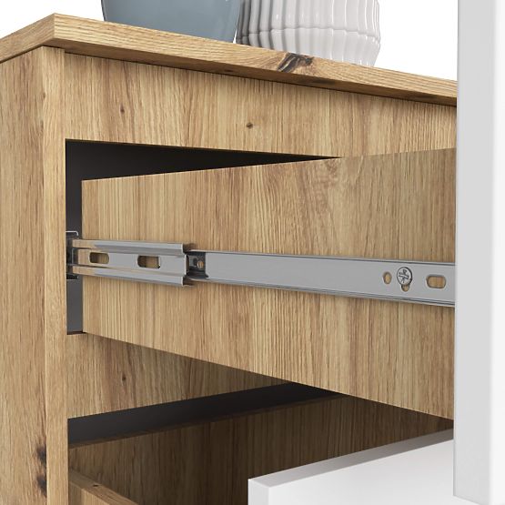 COMODĂ K160 4SZ CLP PK STEJAR ARTISAN / ALB