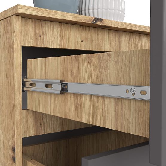 COMODĂ K160 4SZ CLP PK STEJAR ARTISAN / GRI