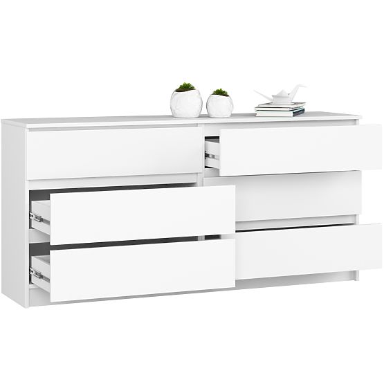 COMODĂ K160 6SZ CLP PK ALBĂ