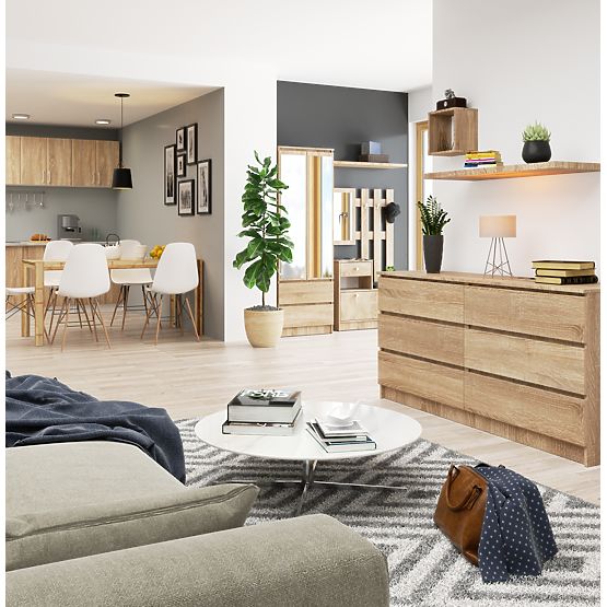 COMODĂ K160 6SZ CLP PK STEJAR SONOMA