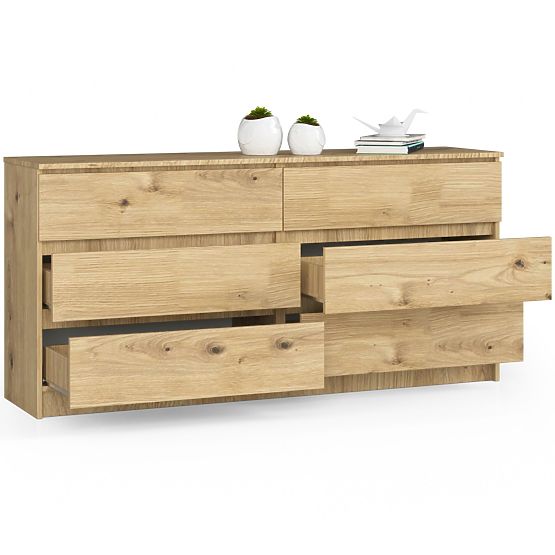 COMODĂ K160 6SZ CLP STEJAR ARTISAN