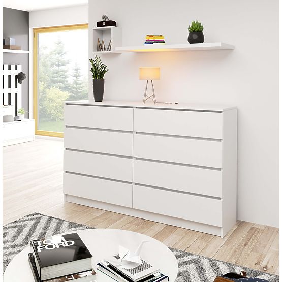 COMODĂ K160 8SZ CLP PK ALBĂ