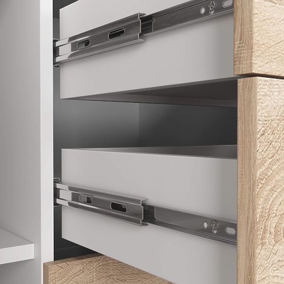 COMODĂ K45 PK ALBĂ / STEJAR SONOMA