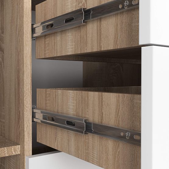 COMODĂ K45 PK STEJAR SONOMA / ALB