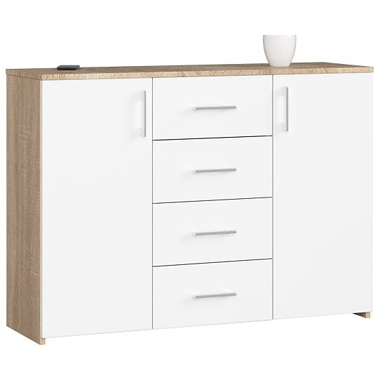 COMODĂ K45 PK STEJAR SONOMA / ALB