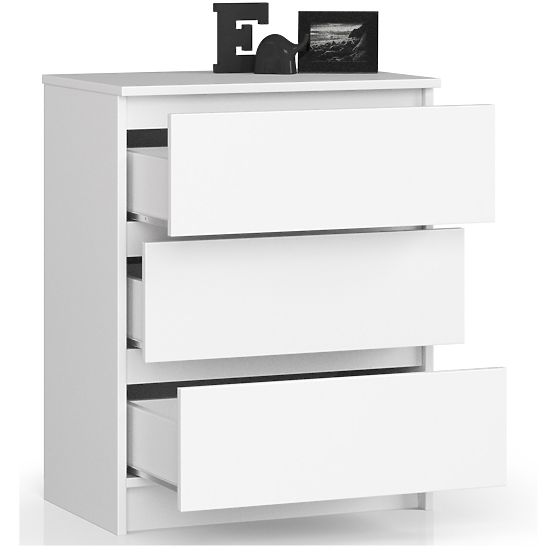 COMODĂ K60 3SZ CLP ALBĂ