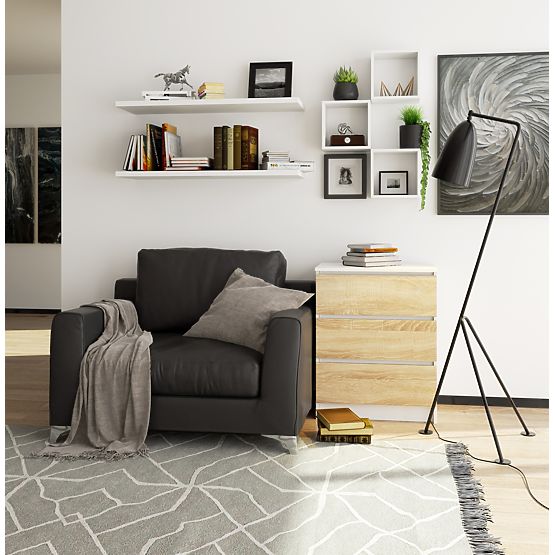 COMODĂ K60 3SZ CLP ALBĂ / SONOMA