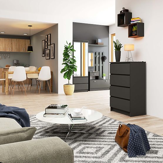 COMODĂ K60 4SZ CLP PK GRAFIT GRI