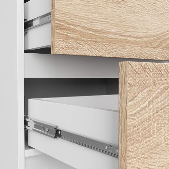 COMODĂ K60 5SZ CLP PK ALB / SONOMA