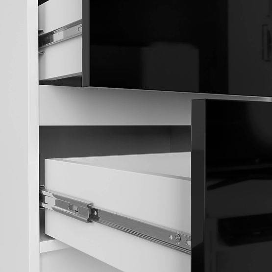 COMODĂ K60 5SZ CLP PK NEGRU LUCIOASĂ