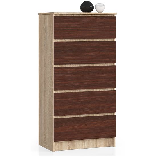 COMODĂ K60 5SZ CLP PK STEJAR SONOMA / WENGE