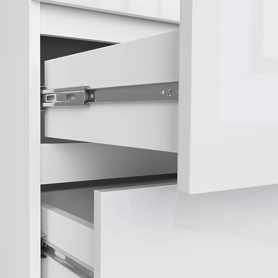 COMODĂ K60 6SZ CLP PK ALB LUCIOASĂ