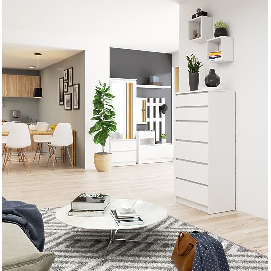 COMODĂ K60 6SZ CLP PK ALBĂ