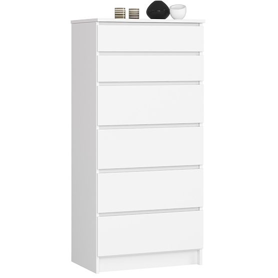 COMODĂ K60 6SZ CLP PK ALBĂ