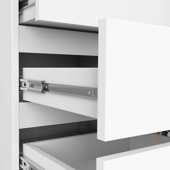 COMODĂ K80 1D 5SZ PK ALBĂ