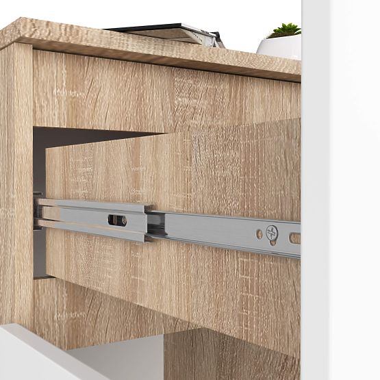 COMODĂ K80 2D 1SZ CLP PK STEJAR SONOMA / ALB