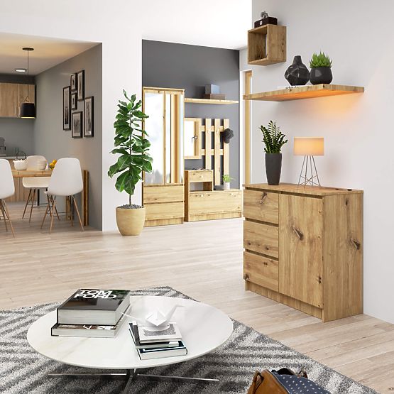 COMODĂ K80 JERRY 1D 3SZ PK STEJAR ARTISAN