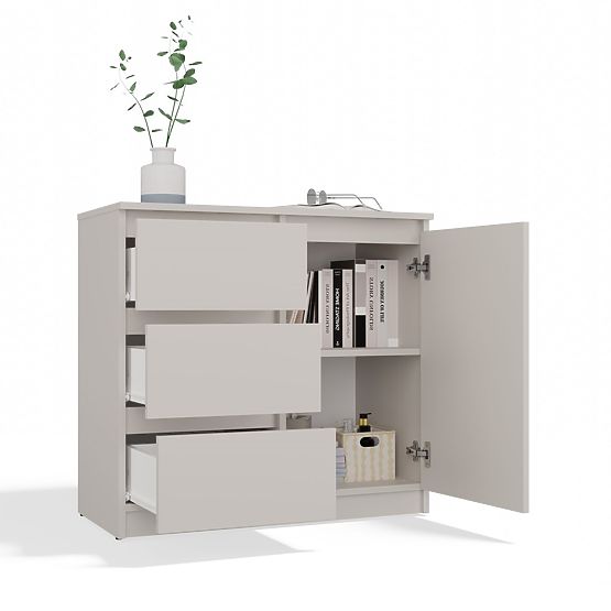 Comodă Malwa 1D3S CAȘMIR BEJ