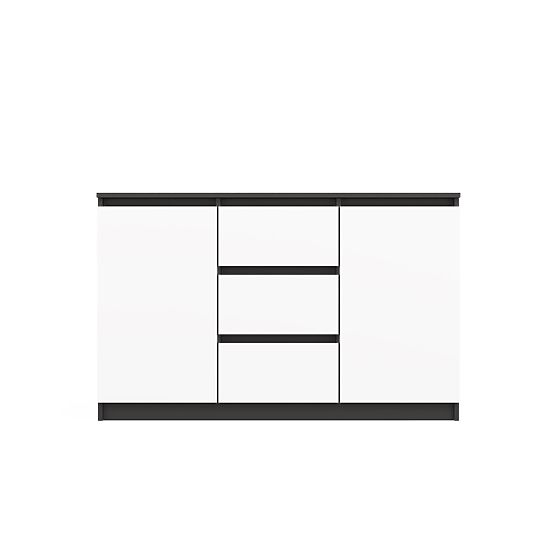 Comodă Malwa 2D3S ANTRACYT BIAŁY