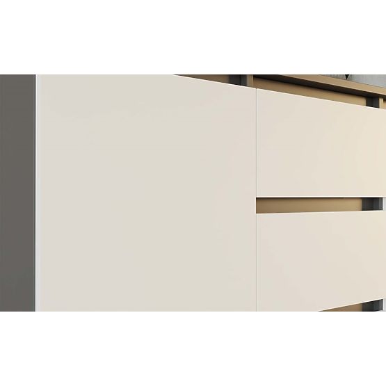 Comodă Malwa 2D3S ANTRACYT BIAŁY