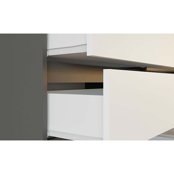 Comodă Malwa 2D3S ANTRACYT BIAŁY