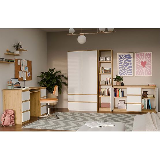 Comodă Malwa 2D3S STEJAR ARTISAN ALB