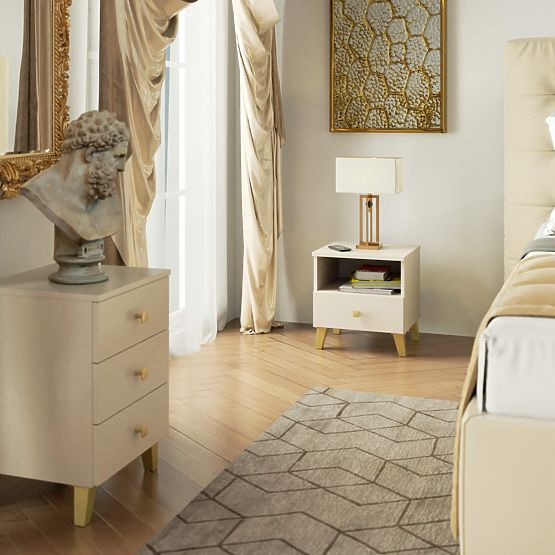 COMODĂ MOBI K-01 CAȘMIR AUR