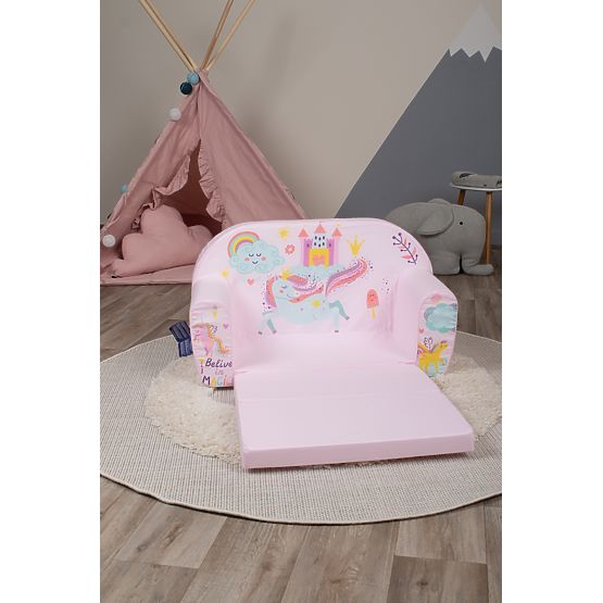 Canapea pentru copii Magic unicorn - roz
