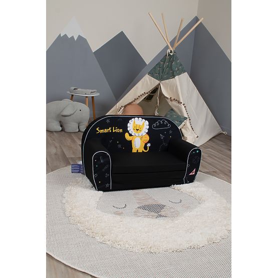 copii canapea inteligent lvíček - negru