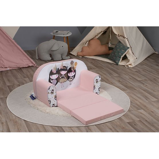 Canapea pentru copii Little Indians - roz