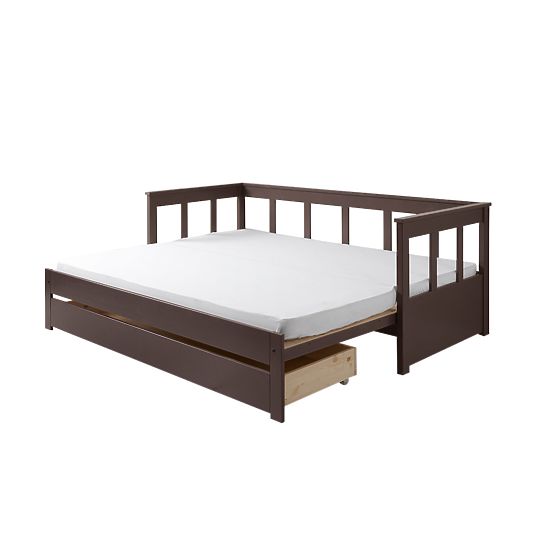 copii convertibil pat cu spate Pino - gri