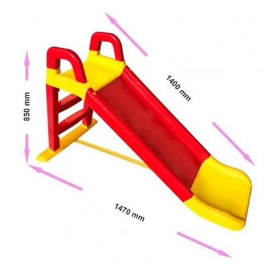 Diapozitiv pentru copii Happy 140 cm - roșu-galben