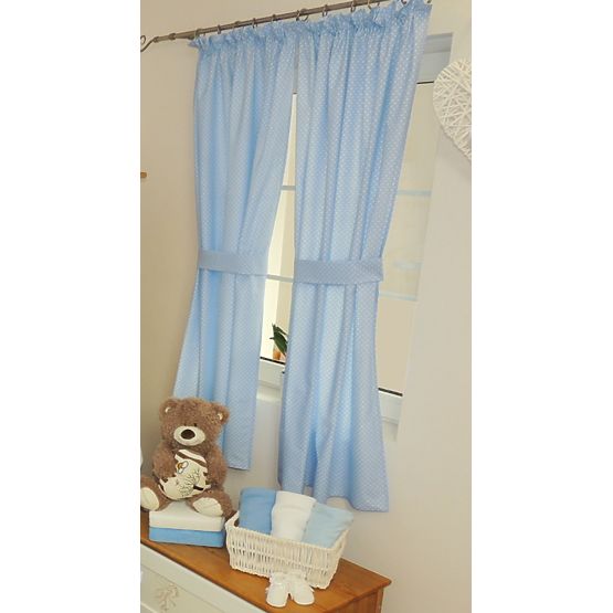 copii draperie picățele - albastru