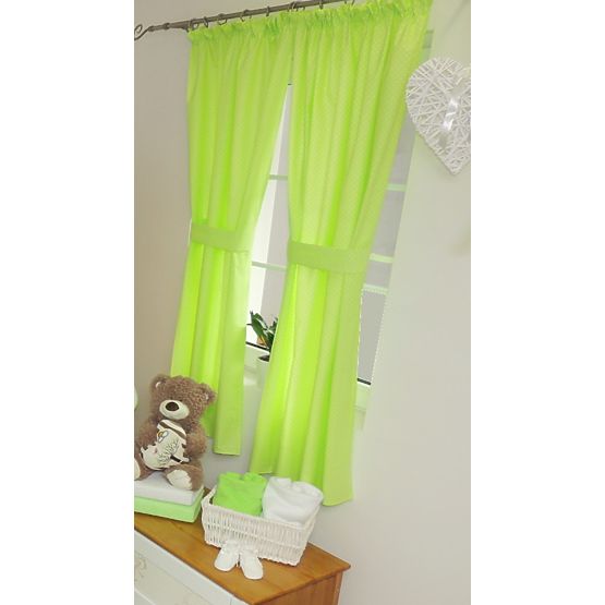 copii draperie picățele - verde