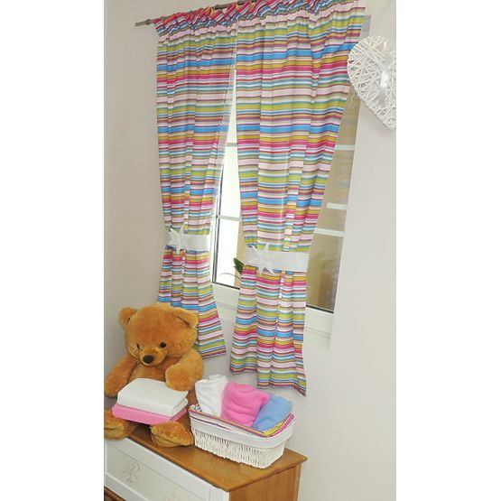 copii draperie - roz dungi