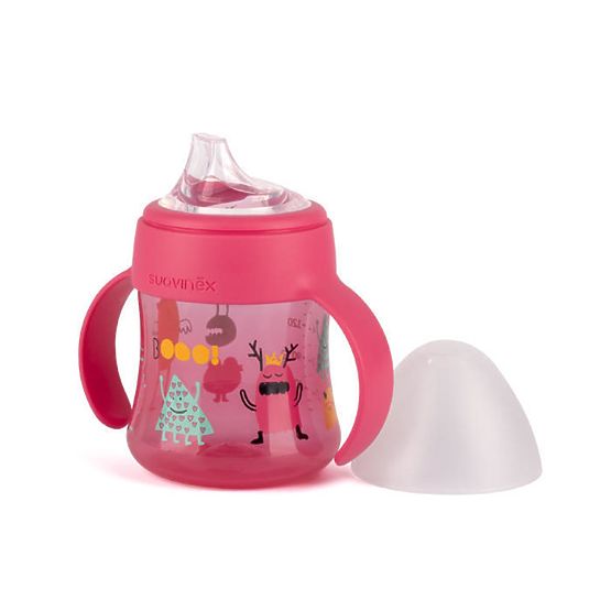 copii flacon cu urechi Suavinex Booo - roz 150 ml