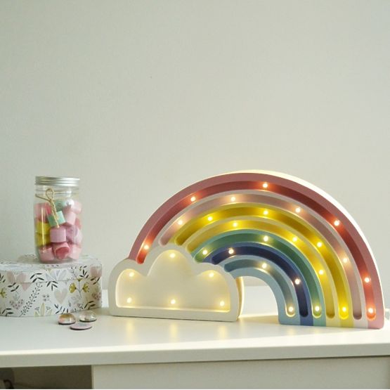 copii lemn lampă LED-uri lampă pastel curcubeu
