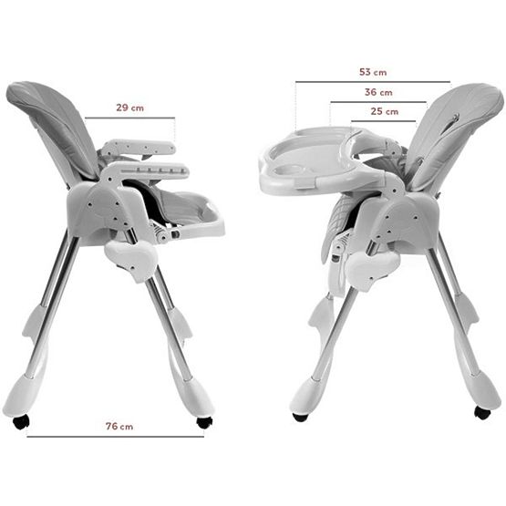 copii mese scaun mic Luxa - gri