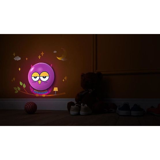 copii noapte lampă cu autocolant owlet