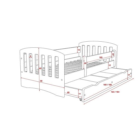 copii pat Classic - lemnos decor