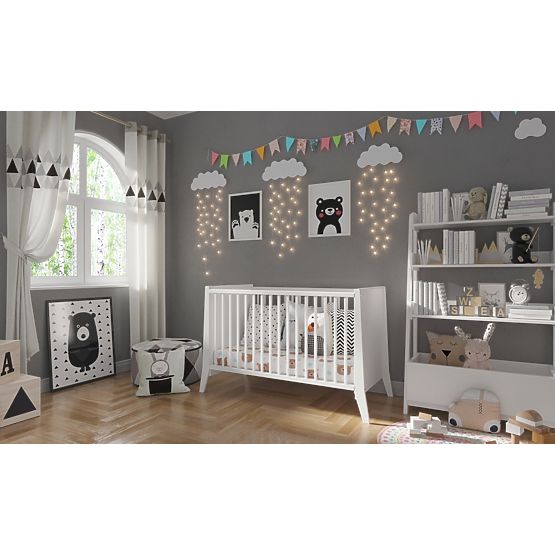 Pătuț pentru copii Cosmo 120x60 - alb