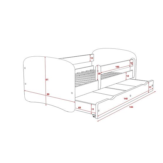 copii pat cu barieră - Ferrari