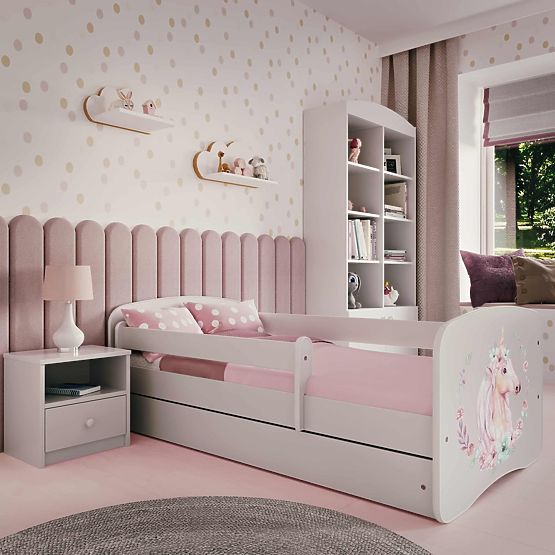 Pat pentru copii cu barieră - Unicorn