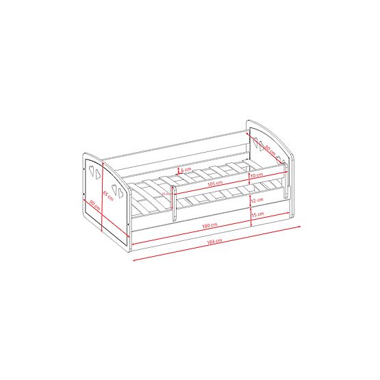 Pat de copii Julie - alb