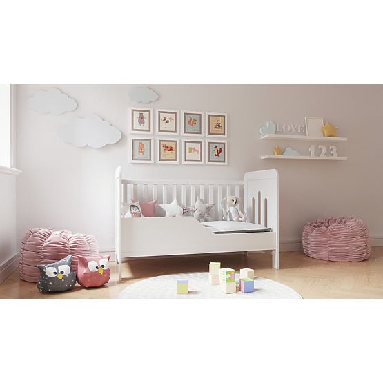 Pătuț pentru copii Zuza 140x70 cm cu latura canapelei